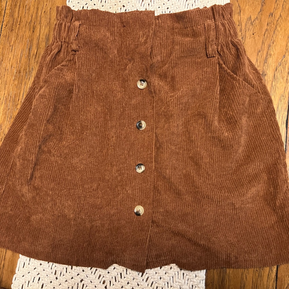 Corduroy mini skirt